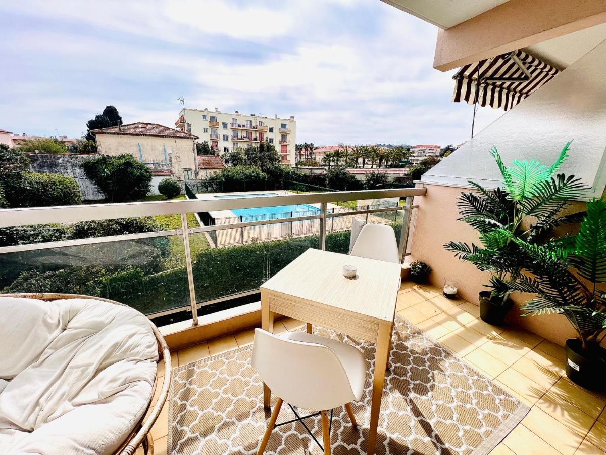 Les Palmiers - Appartement Avec Piscine Proche Plages - Wifi Et Clim Antibes Buitenkant foto