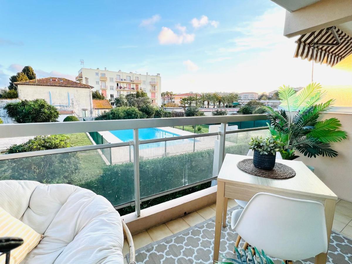 Les Palmiers - Appartement Avec Piscine Proche Plages - Wifi Et Clim Antibes Buitenkant foto